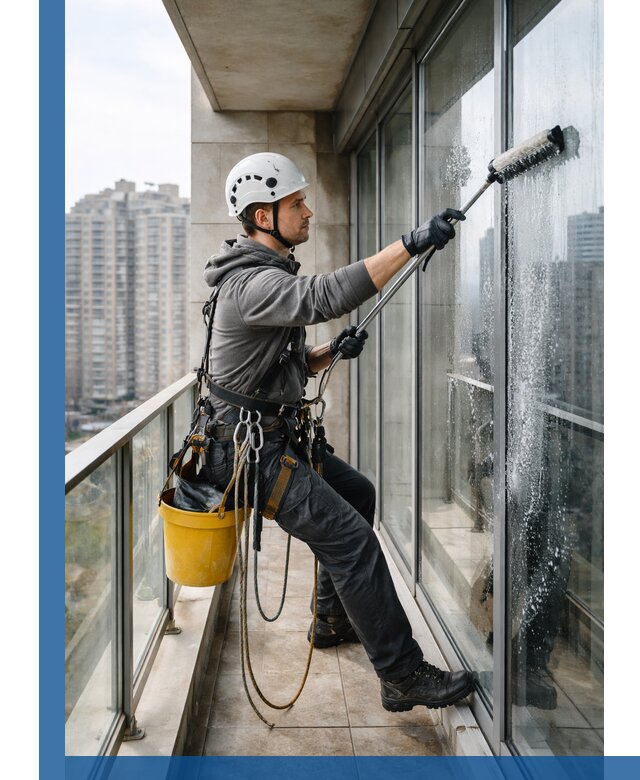 Профессиональная мойка балконного остекления в Сатке