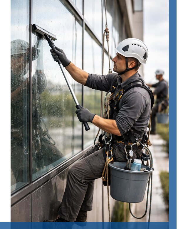 Мойка стеклянных фасадов в Сатке от 207 р. | ВЫСОТНИК-Стк