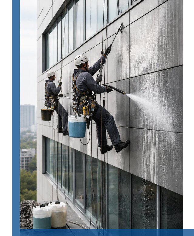 Профессиональная мойка вентилируемых фасадов в Сатке