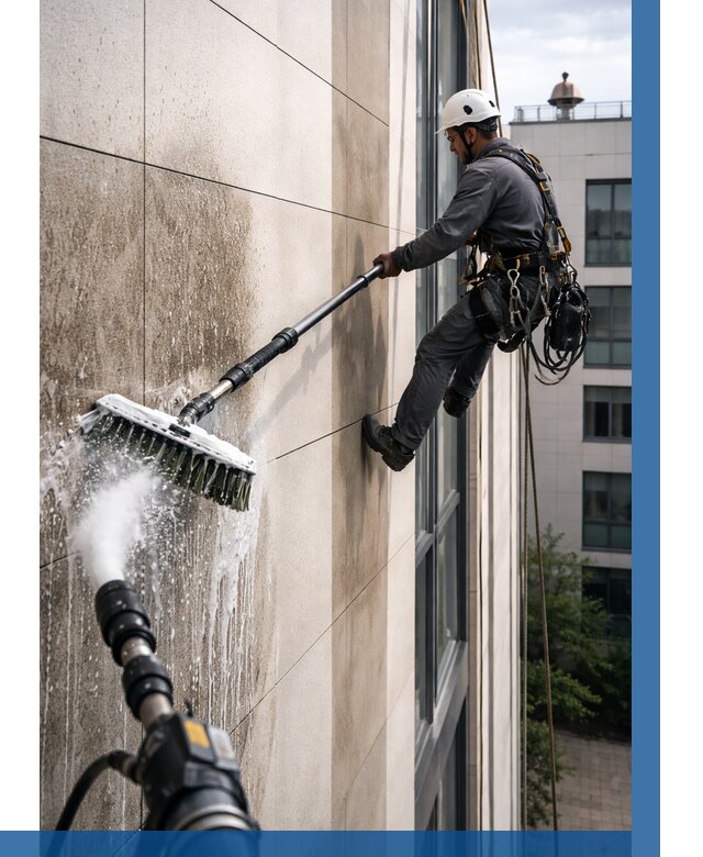 Мойка фасада из керамогранита в Сатке от 310 р. | ВЫСОТНИК-Стк