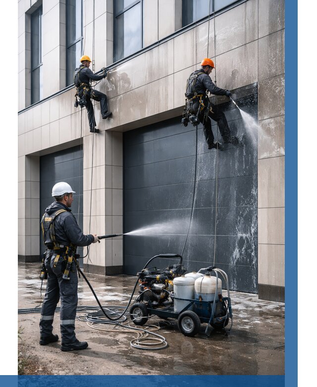 Послестроительная мойка фасада в Сатке от 310 р. | ВЫСОТНИК-Стк