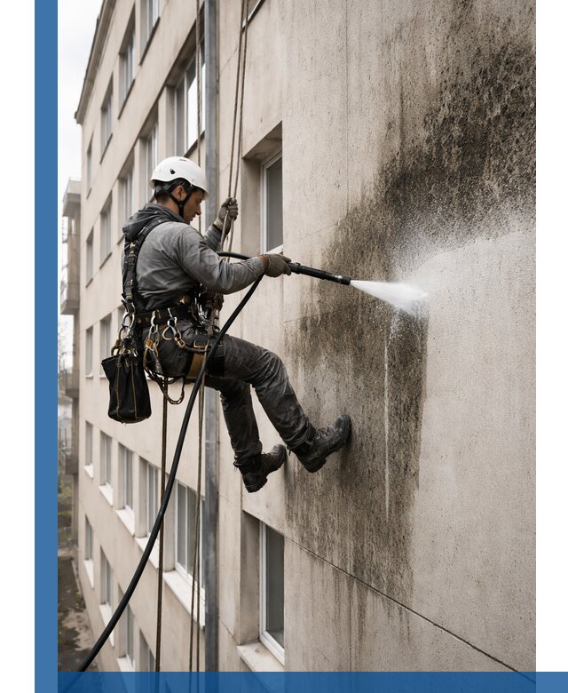 Профессиональная очистка фасадов от плесени в Сатке