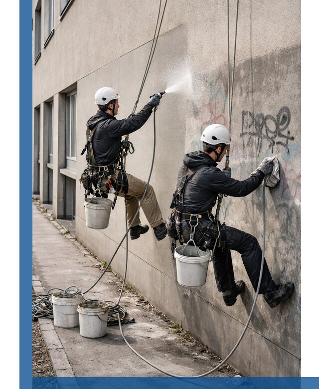 Антиграффити покрытие фасада с защитой от надписей в Сатке