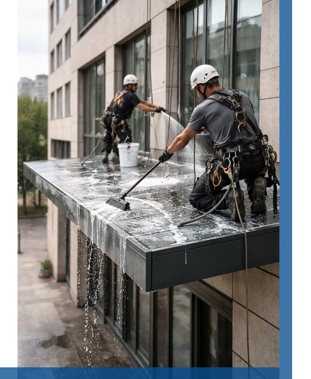 Мойка козырьков и навесов в Сатке от 3620 р. | ВЫСОТНИК-Стк