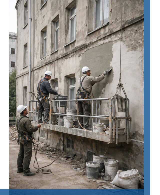 Капитальный ремонт фасада в Сатке от 4344 р. | ВЫСОТНИК-Стк