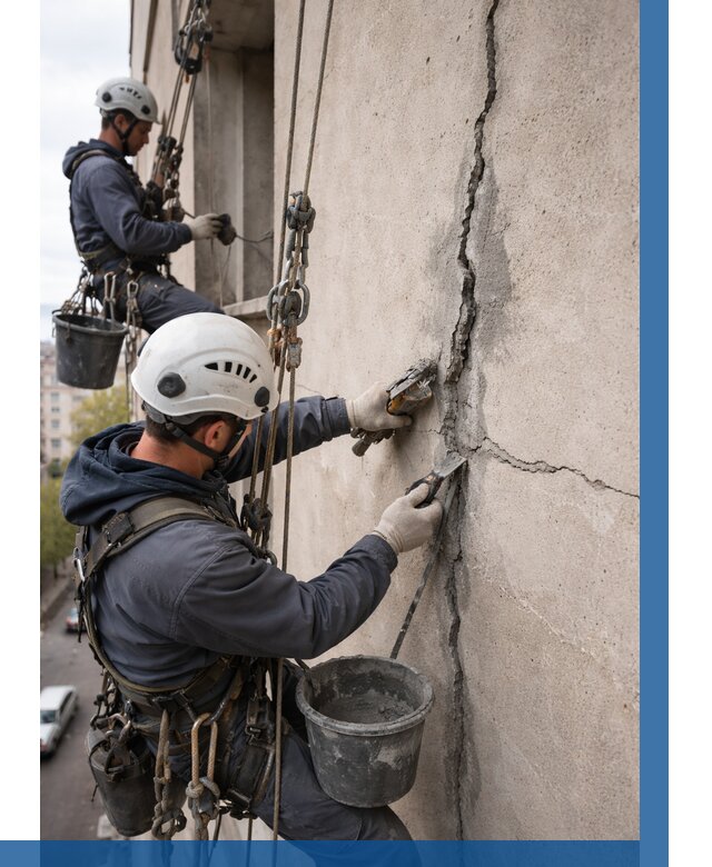 Заделка трещин на фасаде в Сатке от 931 р. | ВЫСОТНИК-Стк