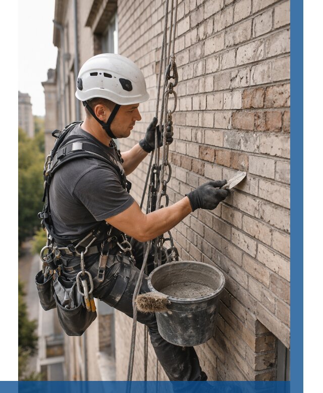 Ремонт кирпичной кладки фасада в Сатке от 1862 р. | ВЫСОТНИК-Стк