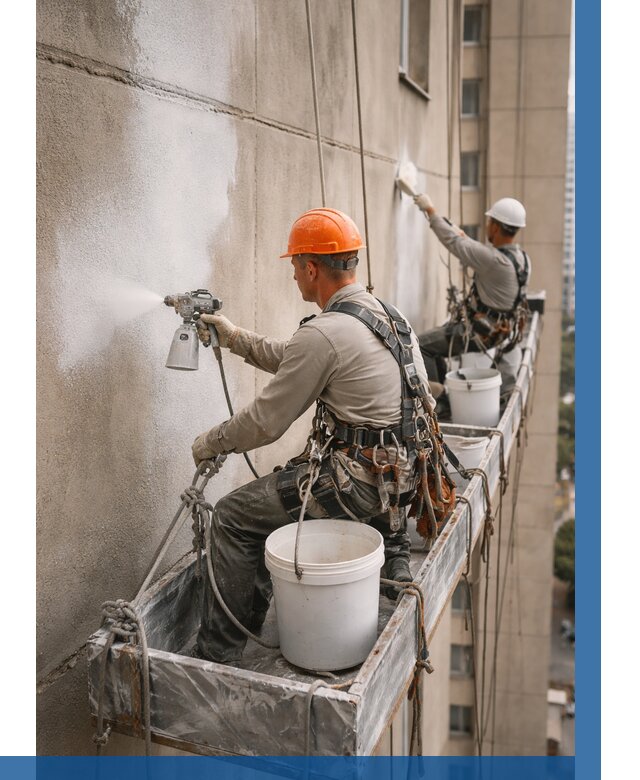 Грунтовка фасада на высоте в Сатке от 124 р. | ВЫСОТНИК-Стк