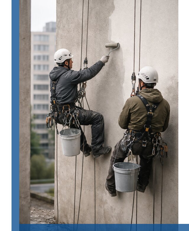 Покраска фасадов высотными альпинистами в Сатке с гарантией