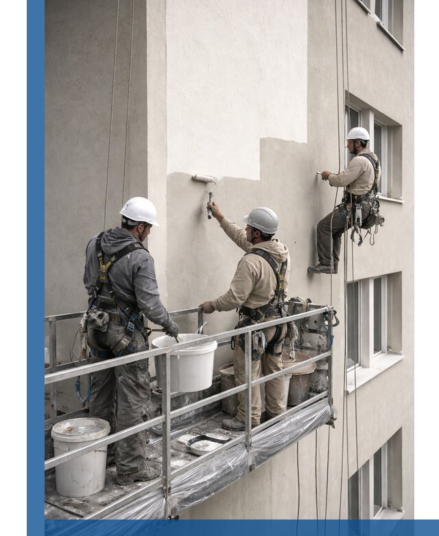 Покраска оштукатуренного фасада в Сатке под ключ с гарантией