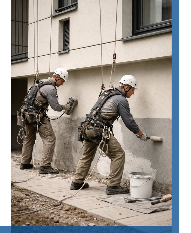 Окраска цоколя здания в Сатке от 465 р. под ключ | ВЫСОТНИК-Стк