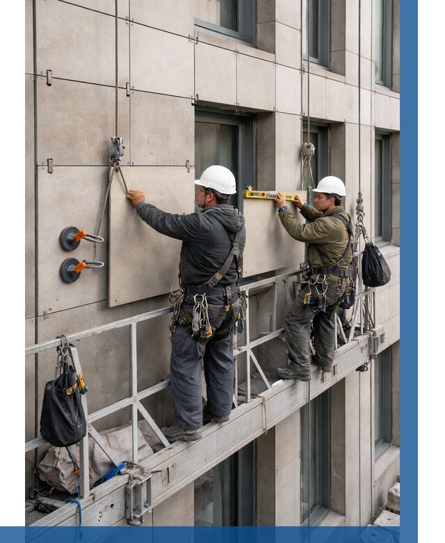 Монтаж керамогранита на фасад в Сатке от 2586 р. | ВЫСОТНИК-Стк