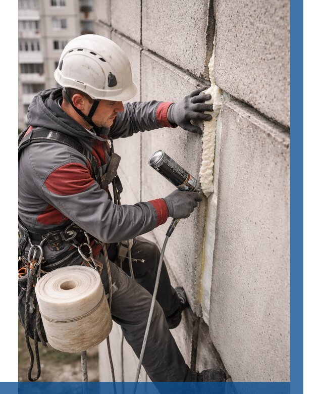 Утепление межпанельных швов в Сатке от 724 р. | ВЫСОТНИК-Стк