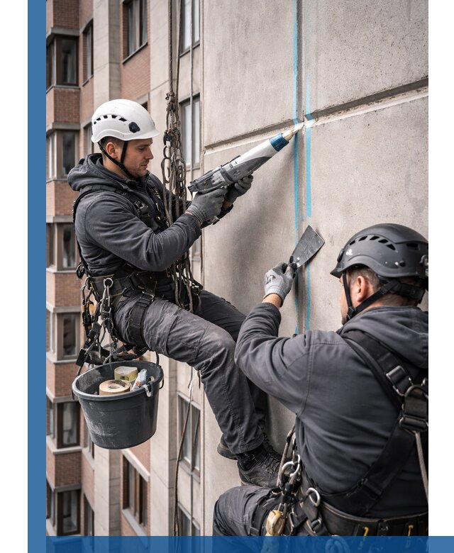 Вторичная герметизация швов фасада и кровли в Сатке
