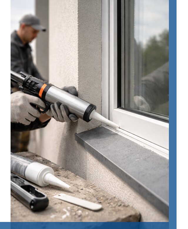 Герметизация монтажных швов окон в Сатке от 672 р. | ВЫСОТНИК-Стк