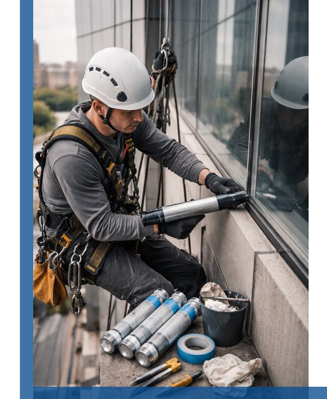Герметизация стыков витража в Сатке для герметичных фасадов