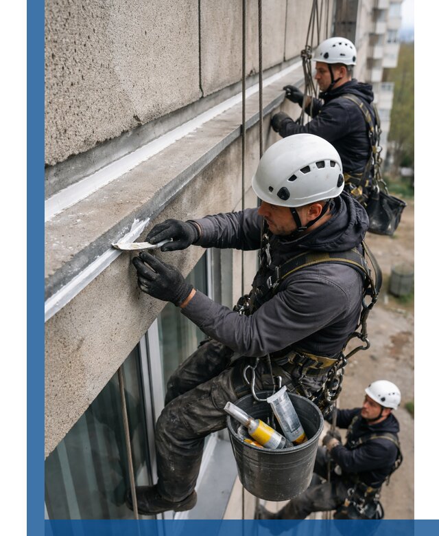 Герметизация примыкания балкона в Сатке под ключ с гарантией