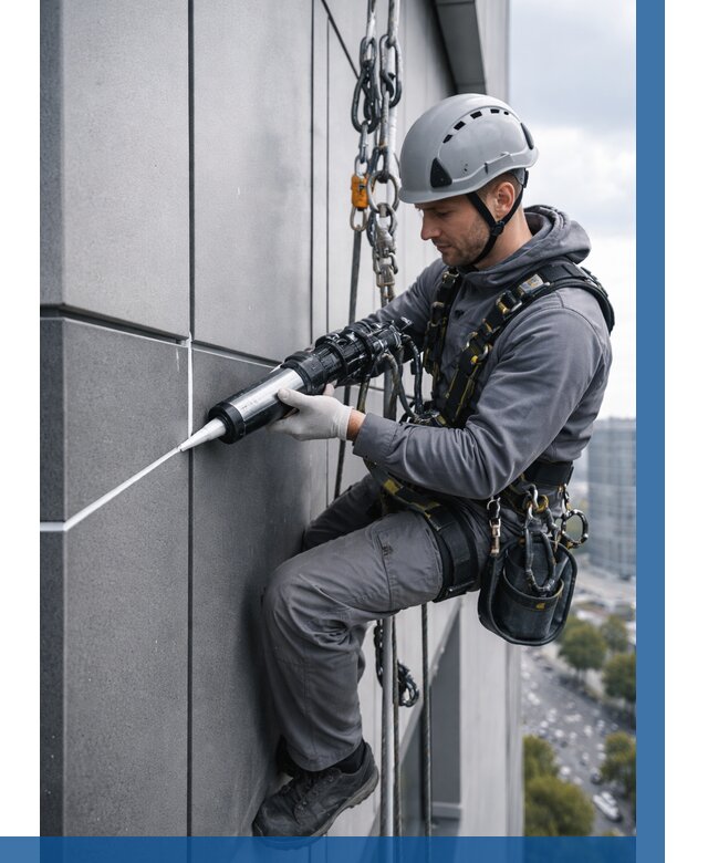 Герметизация стыков фасадных панелей в Сатке от 6724 р.| ВЫСОТНИК-Стк