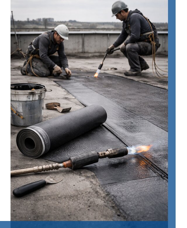 Ремонт рулонной кровли в Сатке от 672 р. | ВЫСОТНИК-Стк