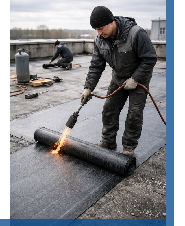 Ремонт наплавляемой кровли в Сатке от 724 р. | ВЫСОТНИК-Стк