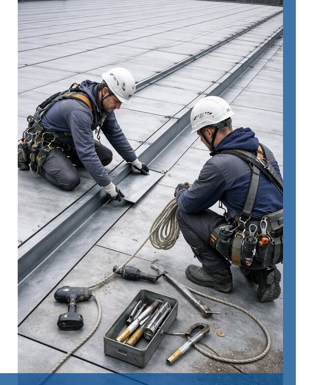 Ремонт фальцевой кровли в Сатке от 724 р. | ВЫСОТНИК-Стк