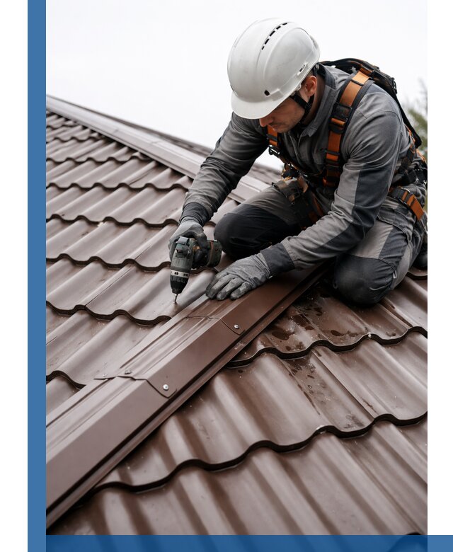 Ремонт металлочерепицы на крыше в Сатке профессионально