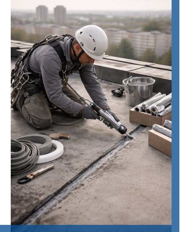 Герметизация швов кровли в Сатке от 465 р./м2 | ВЫСОТНИК-Стк