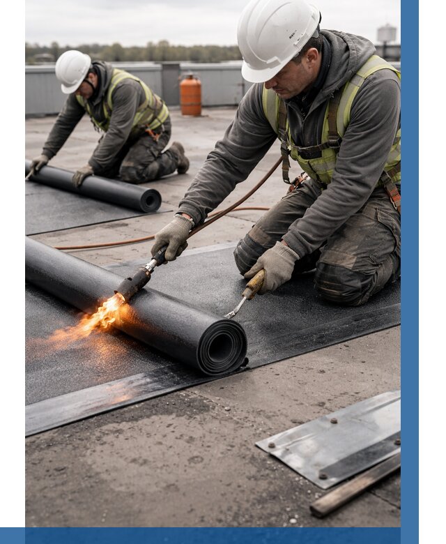 Монтаж наплавляемой кровли в Сатке от 879 р. — ВЫСОТНИК-Стк