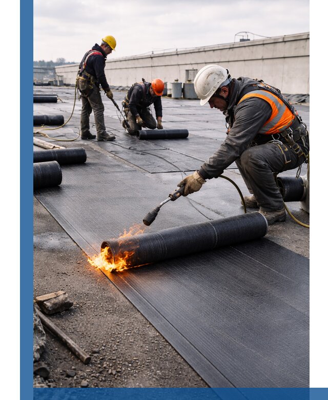 Монтаж наплавляемой кровли в Сатке профессионально
