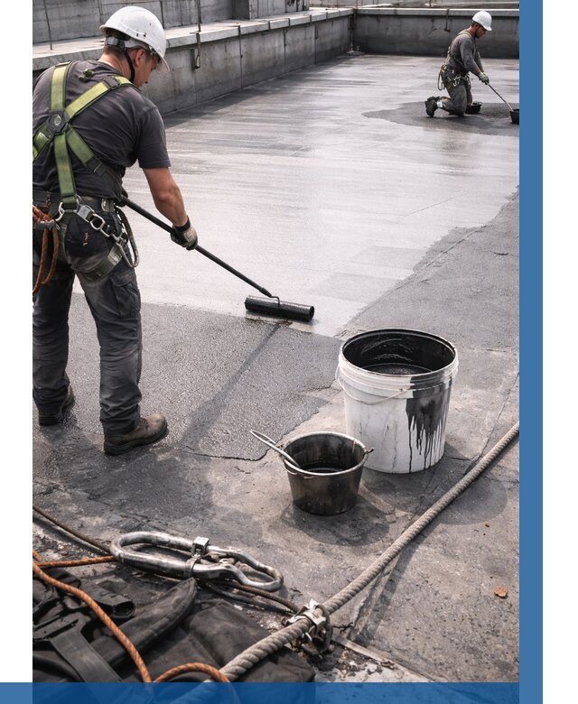 Гидроизоляция кровли жидкой резиной в Сатке от 517 р. | ВЫСОТНИК-Стк