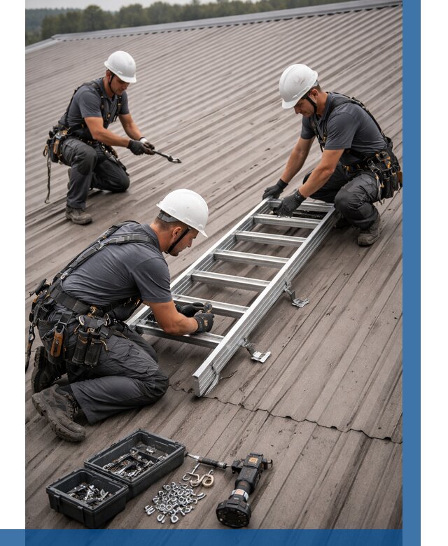 Монтаж кровельной лестницы в Сатке от 4655 р. | ВЫСОТНИК-Стк