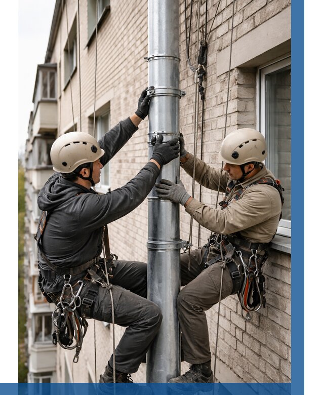 Замена водосточных труб в Сатке от 6724 р. | ВЫСОТНИК-Стк