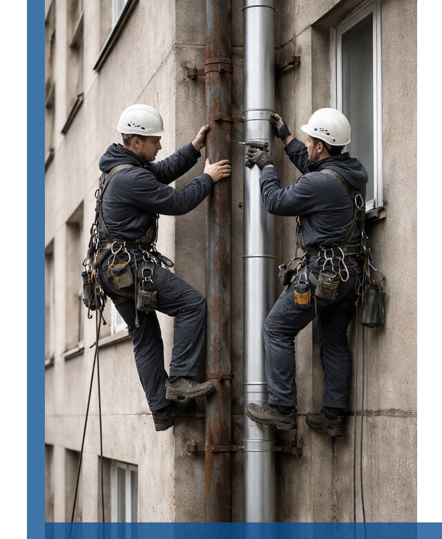 Замена водосточных труб в Сатке: монтаж и демонтаж под ключ