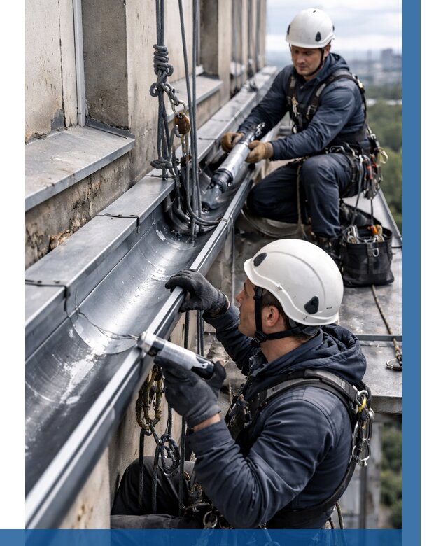 Ремонт водосточных желобов в Сатке от 6724 р. | ВЫСОТНИК-Стк