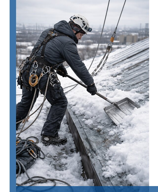 Профессиональная очистка кровли от снега и наледи в Сатке