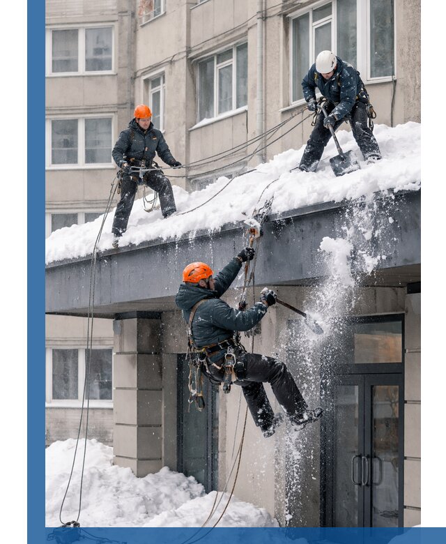 Безопасная очистка навесов от снега в Сатке круглогодично