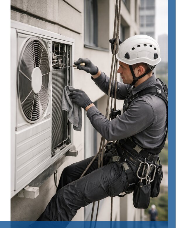 Обслуживание внешнего блока кондиционера в Сатке от 2793 р.ВЫСОТНИК-Стк