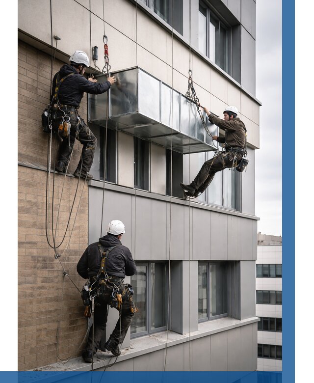 Монтаж воздуховодов на фасаде в Сатке от 1552 р. | ВЫСОТНИК-Стк