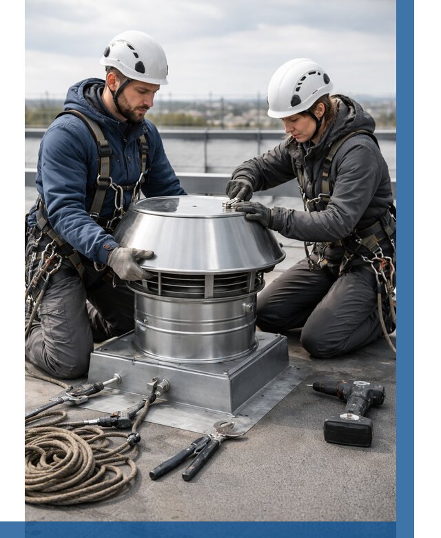 Установка дефлекторов на кровле в Сатке от 4655 р. | ВЫСОТНИК-Стк