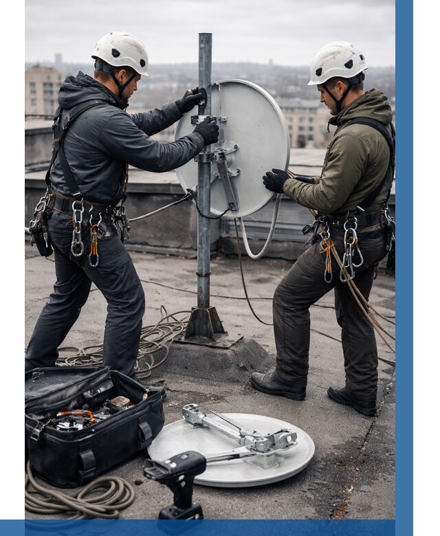 Демонтаж антенн на крыше в Сатке от 4655 р. | ВЫСОТНИК-Стк