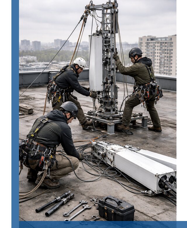 Демонтаж антенн на крыше зданий в Сатке с гарантией