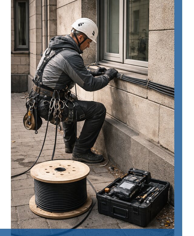 Прокладка оптоволоконного кабеля в Сатке от 828 р. | ВЫСОТНИК-Стк