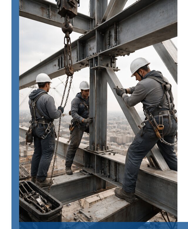 Профессиональный монтаж металлоконструкций на высоте в Сатке