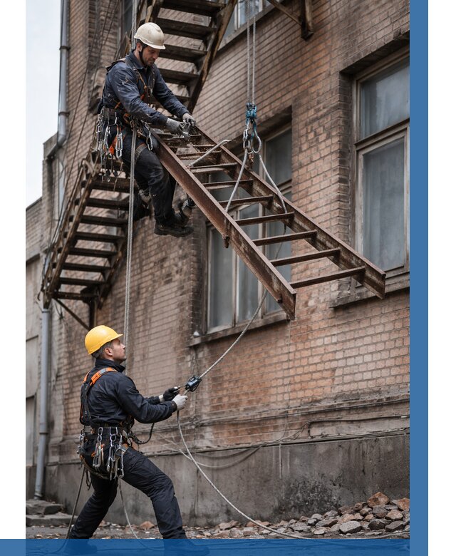 Демонтаж пожарной лестницы в Сатке от 12413 р. | ВЫСОТНИК-Стк