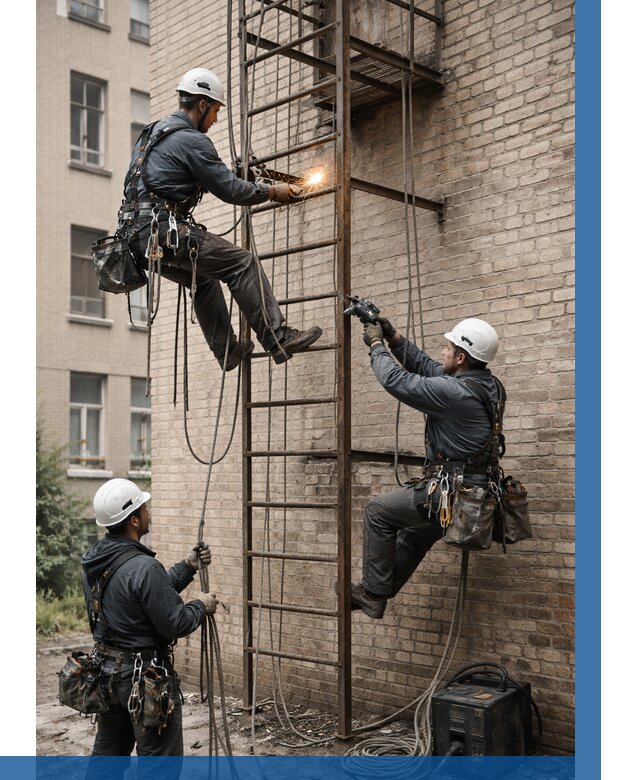 Ремонт пожарной лестницы в Сатке от 7758 р. | ВЫСОТНИК-Стк