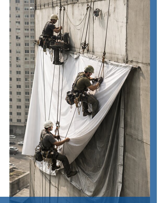 Замена баннерного полотна в Сатке от 6724 р. | ВЫСОТНИК-Стк—заказать