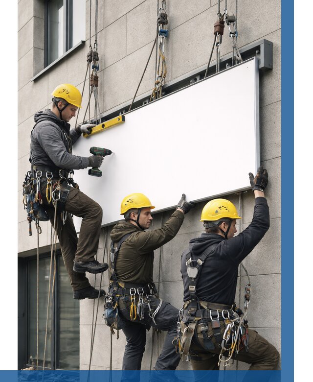 Монтаж рекламной вывески в Сатке от 8275 р. | ВЫСОТНИК-Стк