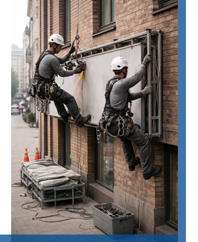 Демонтаж рекламной вывески в Сатке от 6724 р. | ВЫСОТНИК-Стк