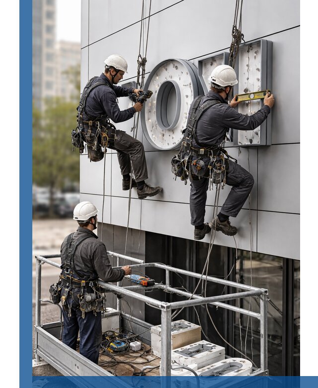 Профессиональный монтаж световых букв в Сатке под ключ