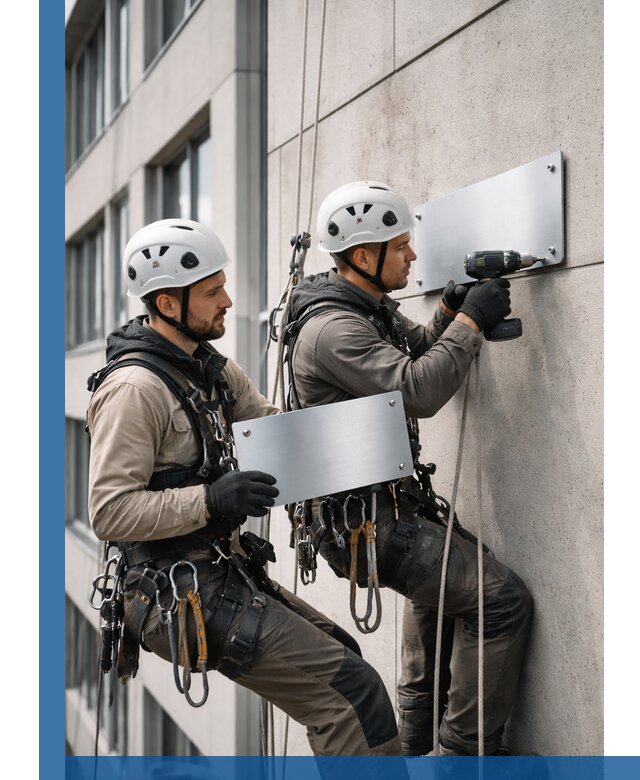 Монтаж табличек и указателей в Сатке для зданий и сооружений